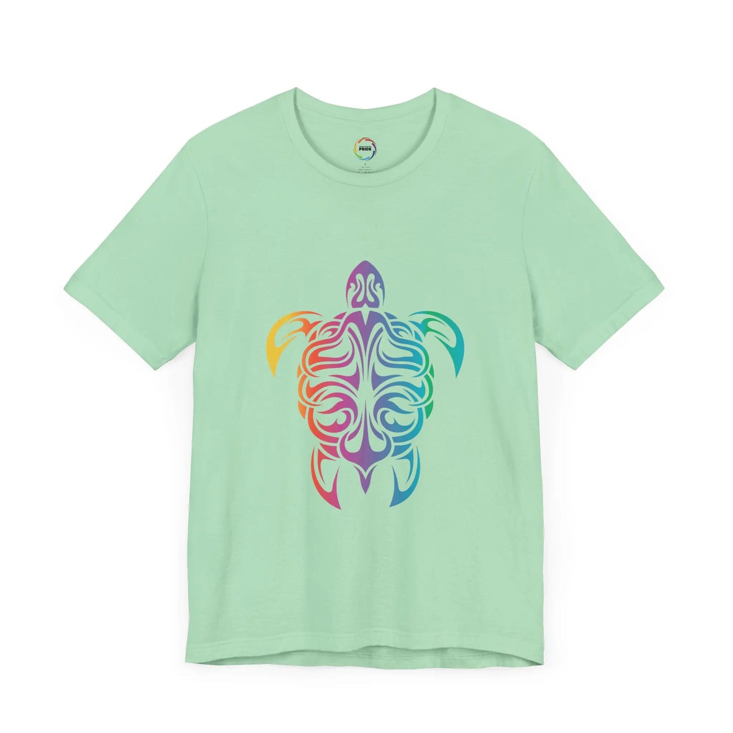 Colorful Tribal Turtle Unisex Short Sleeve Tee - Eco-Friendly Summer Wear Printify