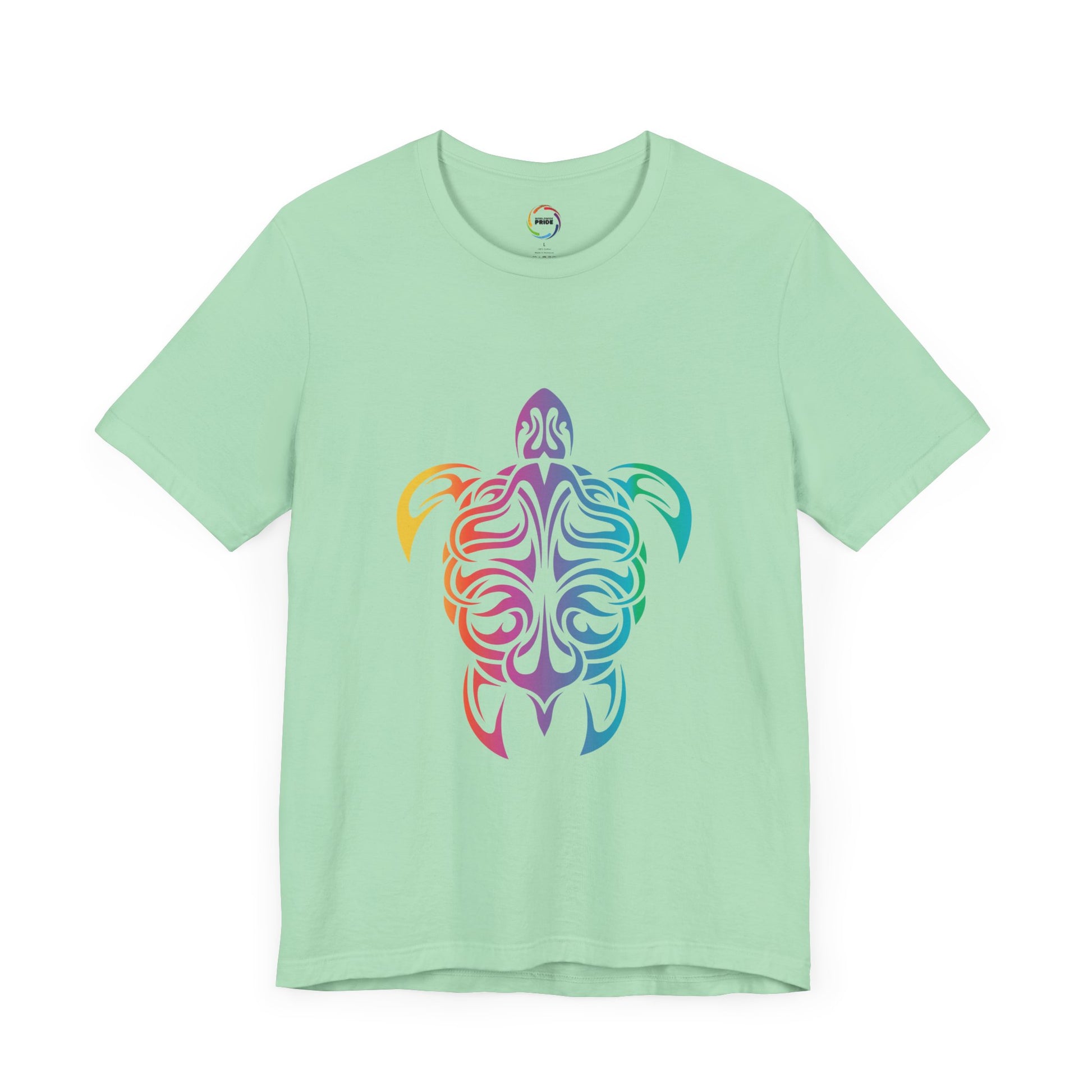 Colorful Tribal Turtle Unisex Short Sleeve Tee - Eco-Friendly Summer Wear