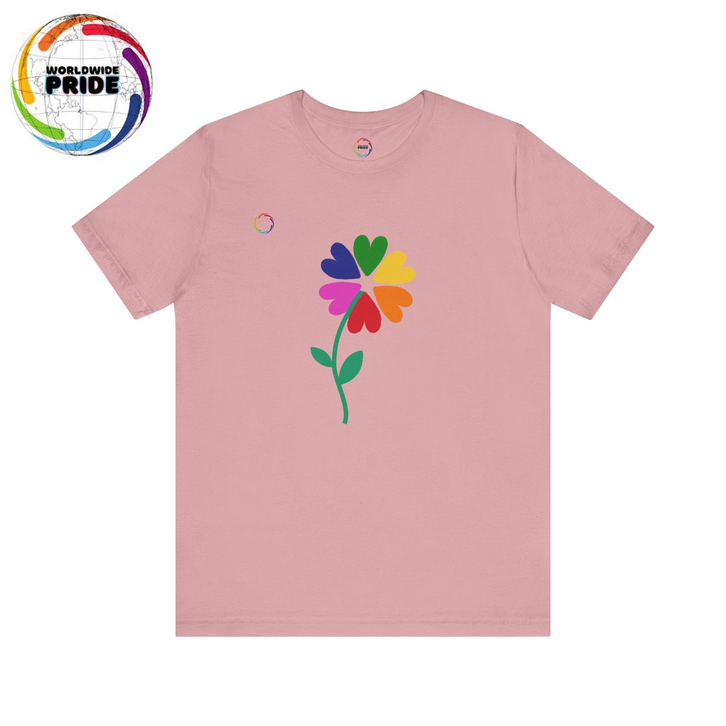 PRIDE Floral Short Sleeve Tee for Celebrating the LGBTQIA+ Community