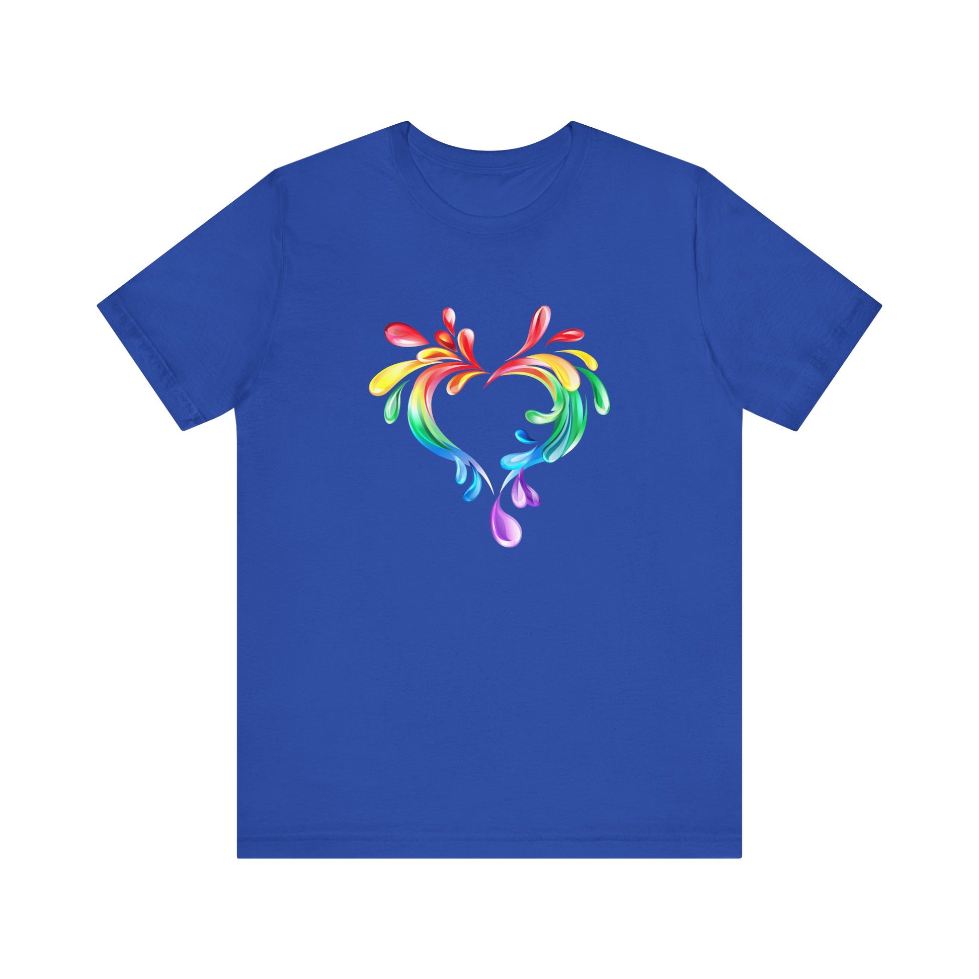 Rainbow Heart Unisex Short Sleeve Tee - PRIDE & Love Design