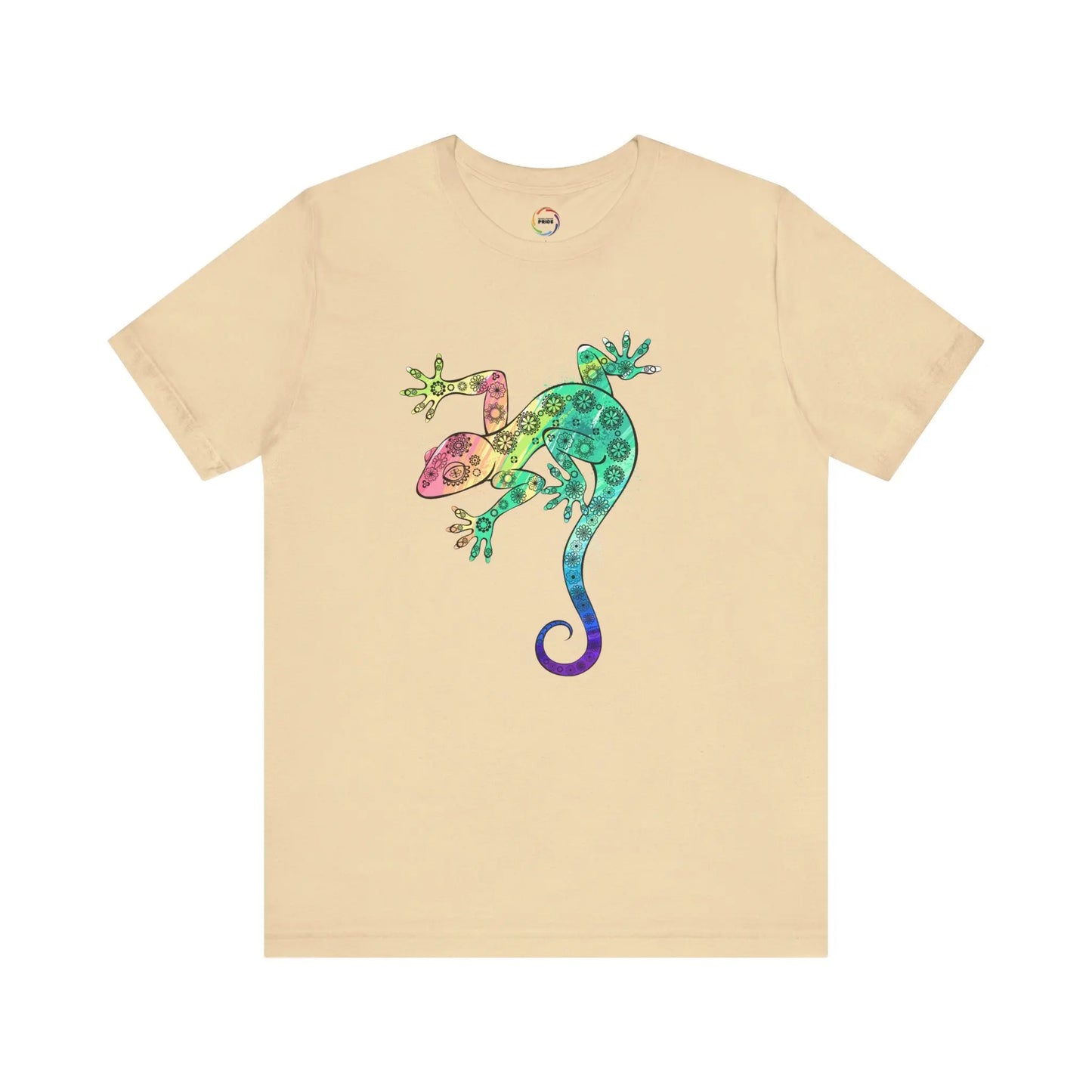 Rainbow Gecko Unisex Tee - Vibrant Nature-Inspired Design Printify