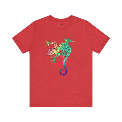 Rainbow Gecko Unisex Tee - Vibrant Nature-Inspired Design Printify