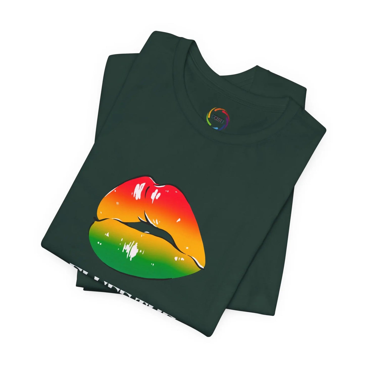 Fluff The Haters Rainbow Lips Tee — Funny Empowerment Graphic T-Shirt Printify
