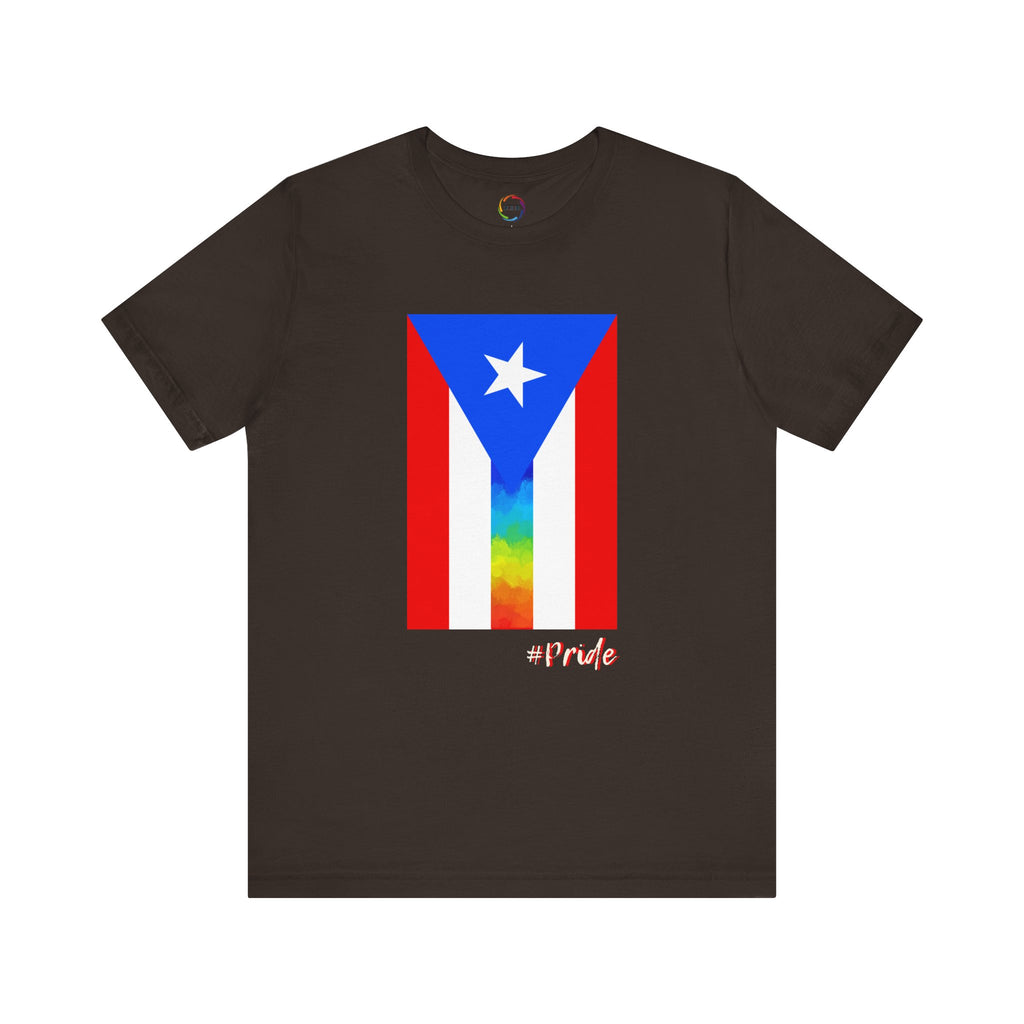 Puerto Rican PRIDE Flag Tee - Unisex Short Sleeve T-Shirt for LGBTQ community