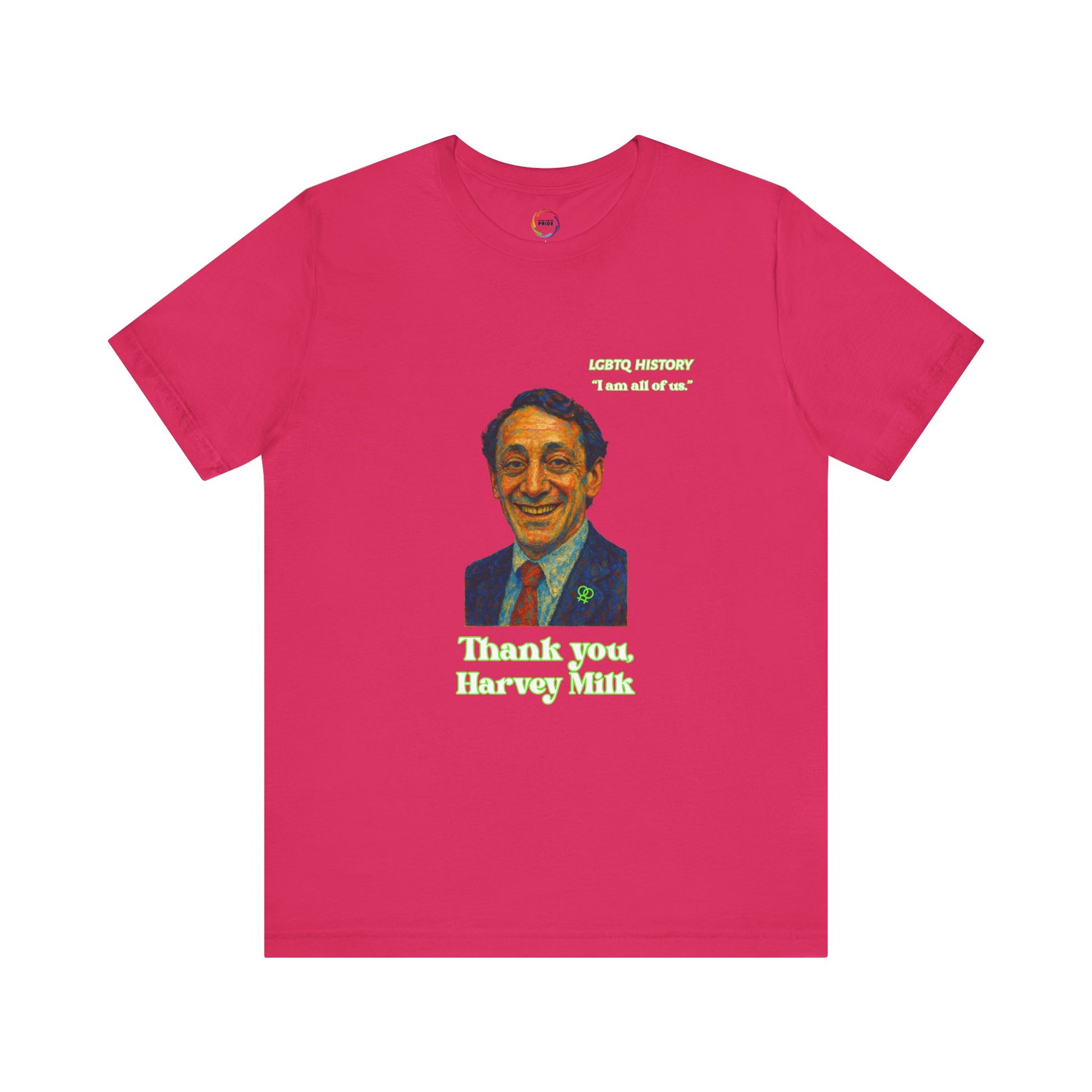 Thank you Harvey Milk Tribute Tee, Unisex T-Shirt, LGBTQ+ Pride Shirt