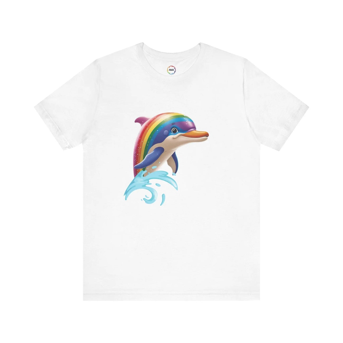 PRIDE- Rainbow Dolphin Unisex Tee - Fun Summer Shirt Printify