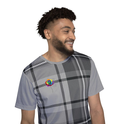 Men's PRIDE Flower Plaid Shirt - Perfect for Active Days and Casual Outings Printify