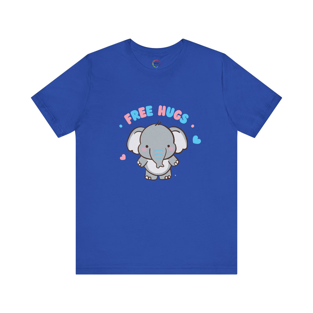 Cute Elephant 'Free Hugs' Unisex Short Sleeve Tee