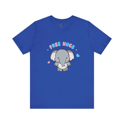 Cute Elephant 'Free Hugs' Unisex Short Sleeve Tee Printify