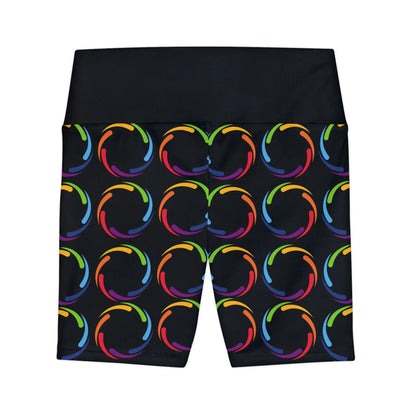 PRIDE Black Workout Shorts - Love is Love Yoga Shorts Printify