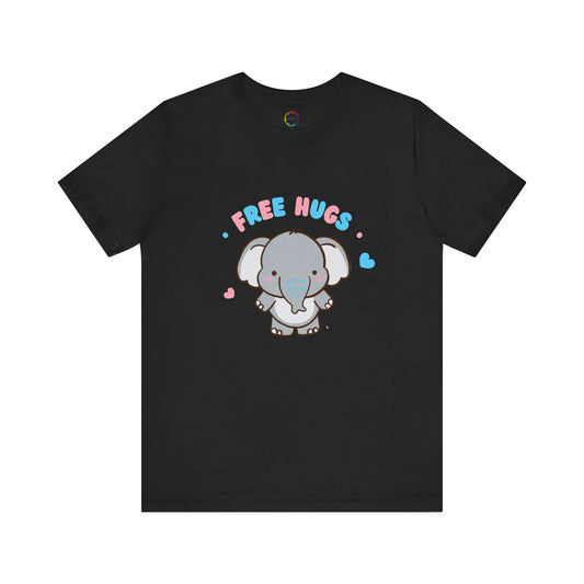 Cute Elephant 'Free Hugs' Unisex Short Sleeve Tee Printify