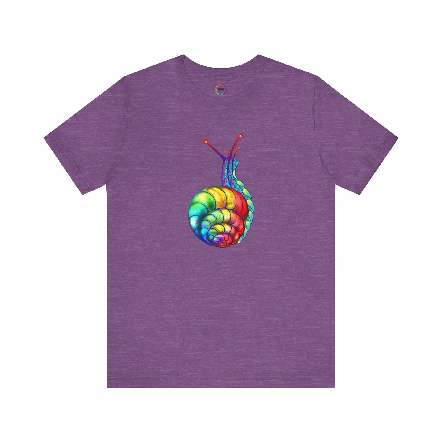 Rainbow Snail Unisex Jersey Tee - Colorful Short Sleeve Shirt Printify