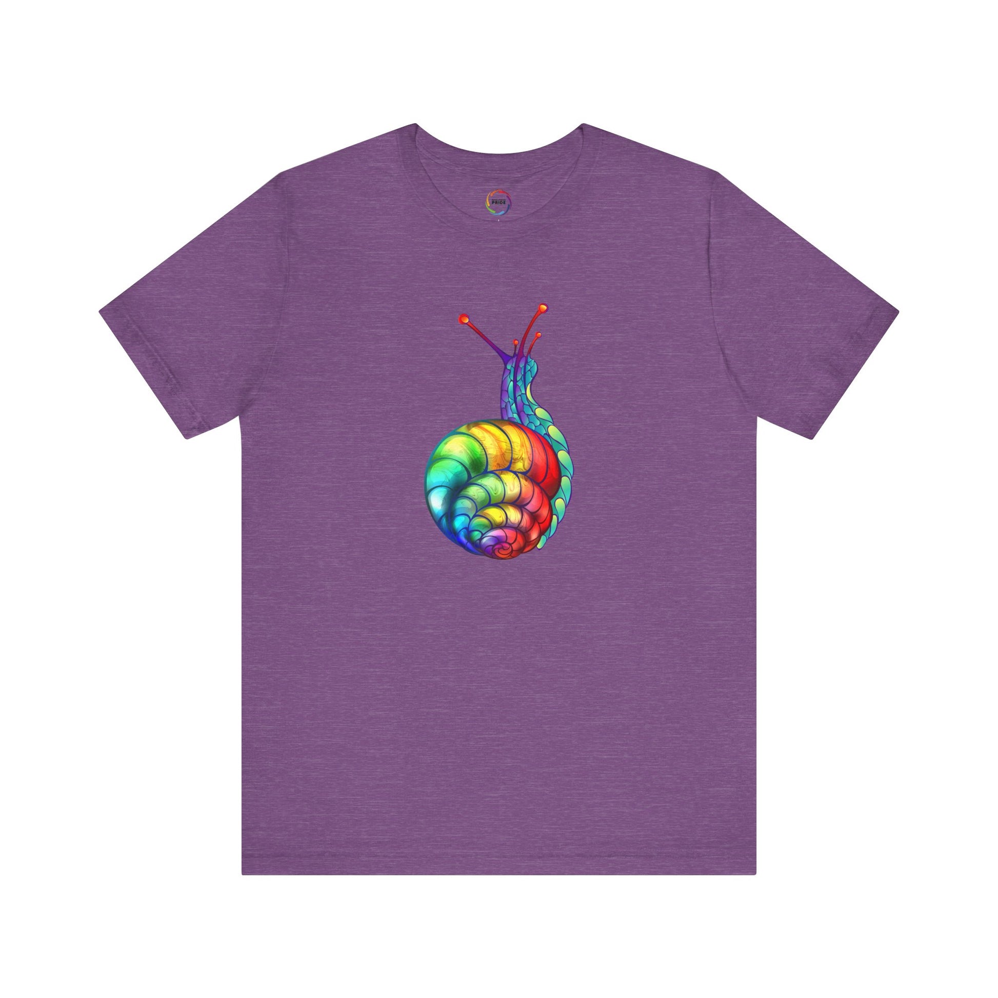 Rainbow Snail Unisex Jersey Tee - Colorful Short Sleeve Shirt
