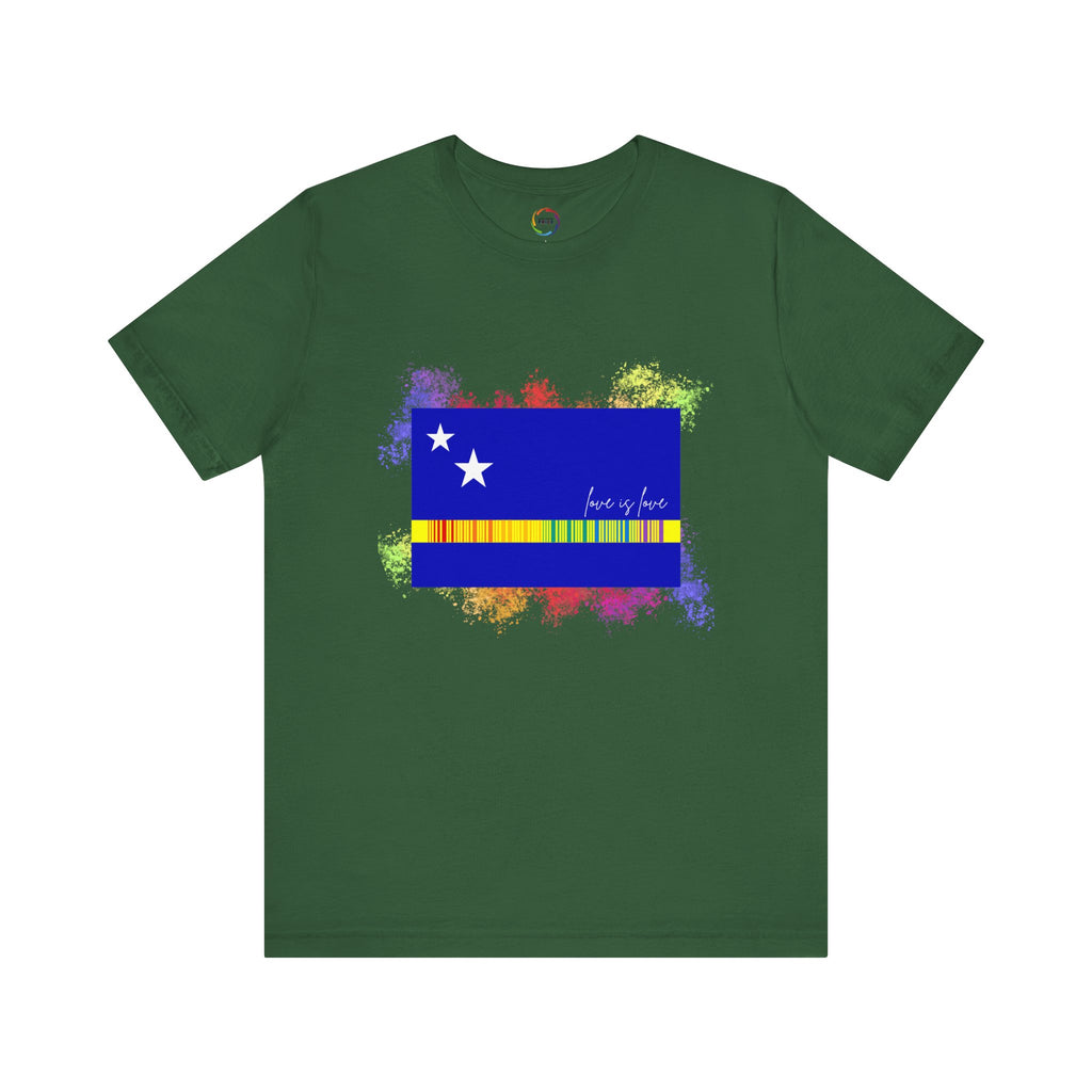 Curaçao Flag PRIDE Tee - Love is Love Unisex Tee