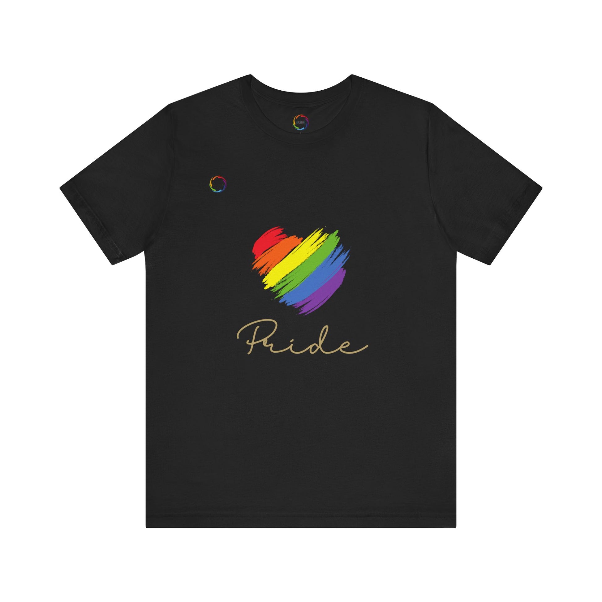 PRIDE Striped Heart Tee