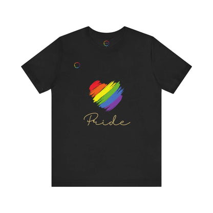 PRIDE Striped Heart Tee Printify