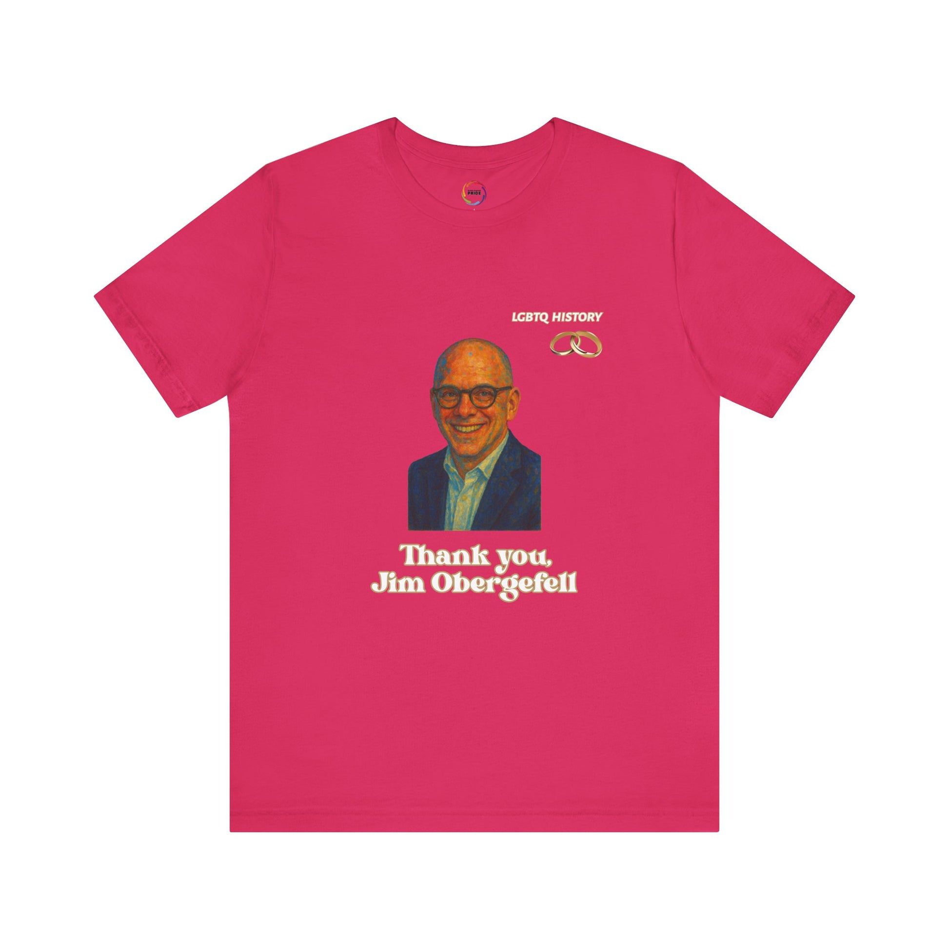 Thank You Jim Obergefell Unisex Jersey Tee, Appreciation Gift, LGBTQ+ Pride Shirt
