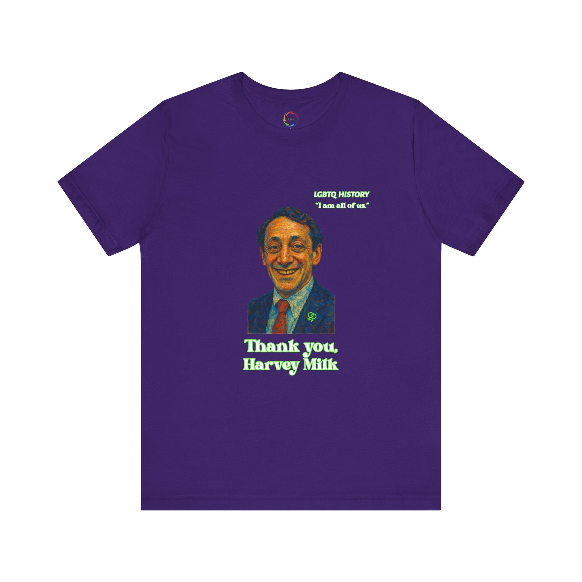 Thank you Harvey Milk Tribute Tee, Unisex T-Shirt, LGBTQ+ Pride Shirt