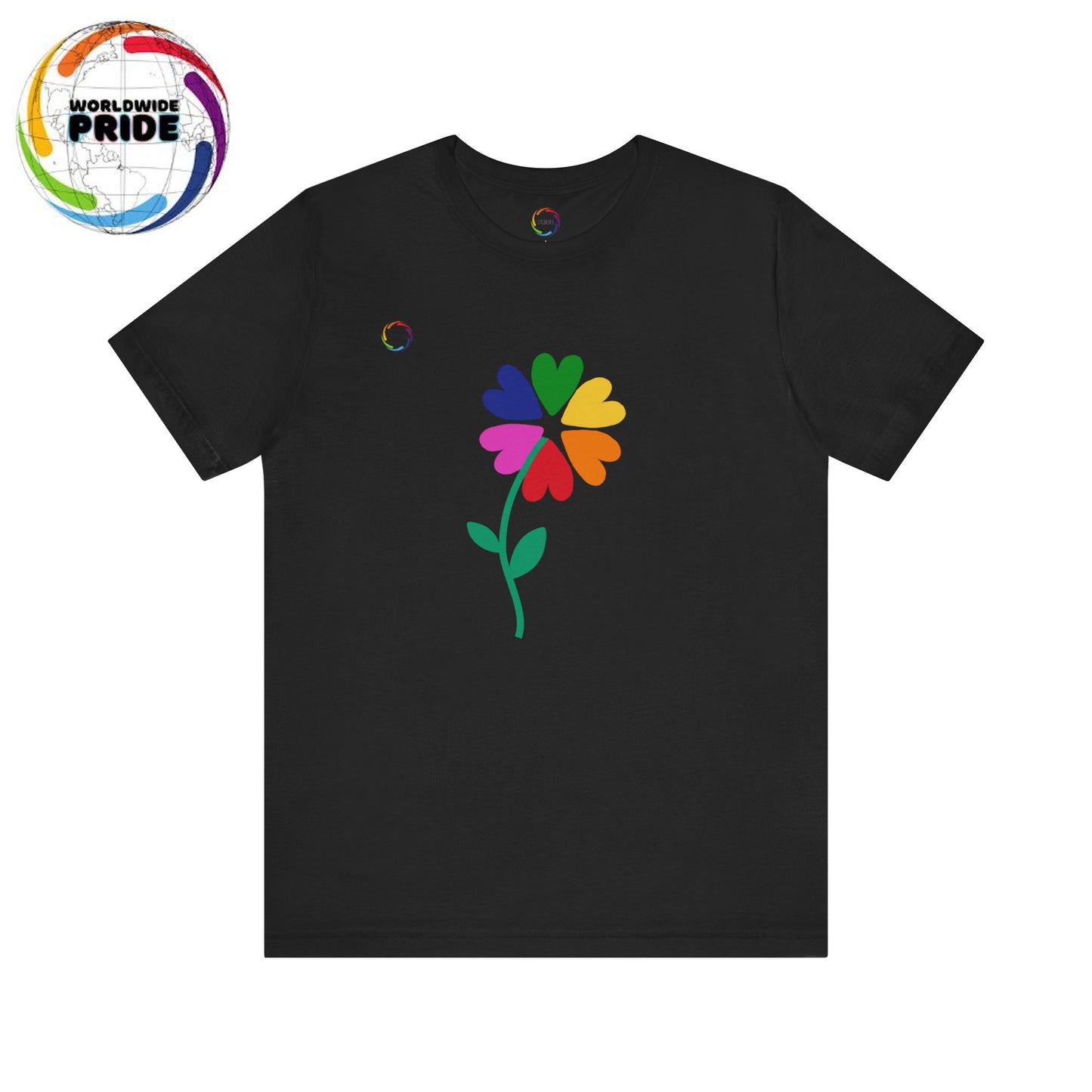 PRIDE Floral Short Sleeve Tee for Celebrating the LGBTQIA+ Community