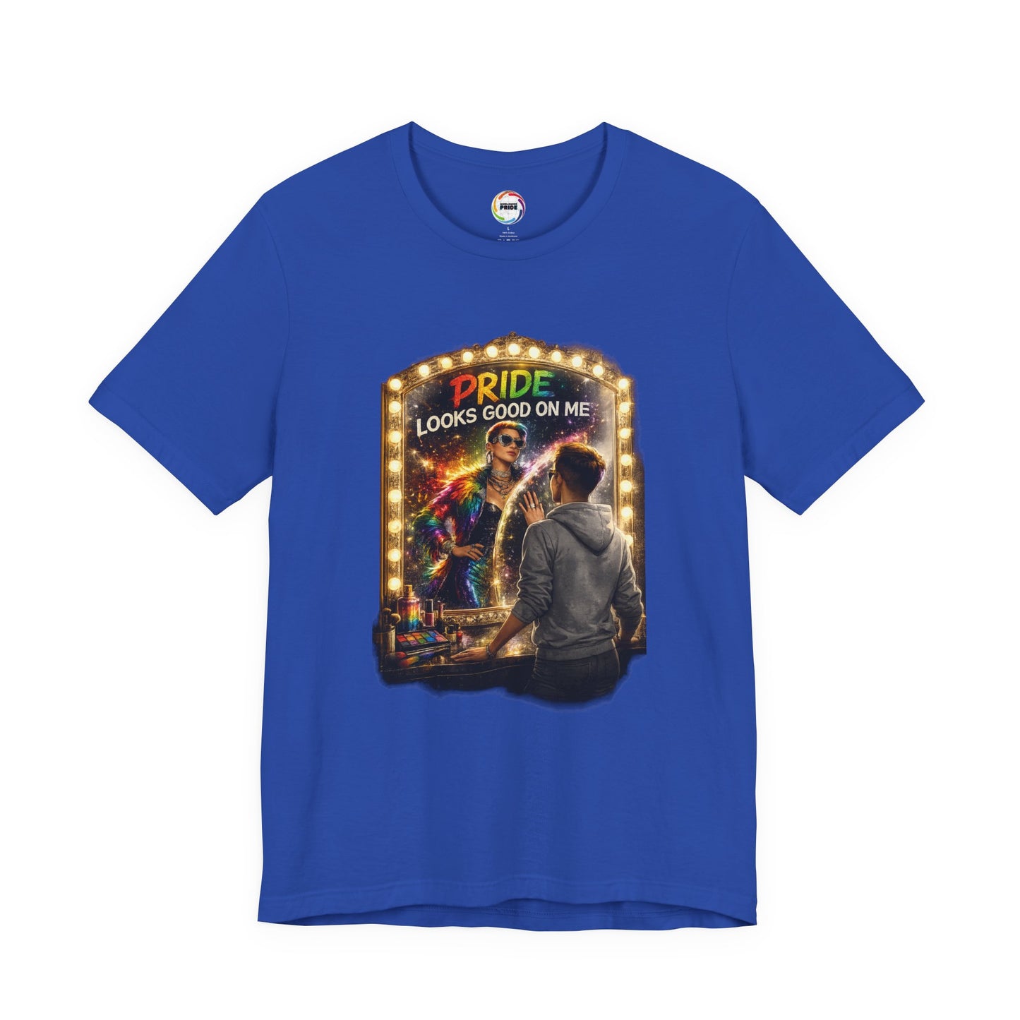 Pride Looks Good On Me T-Shirt — LGBTQ+ Mirror-Glow Graphic Tee