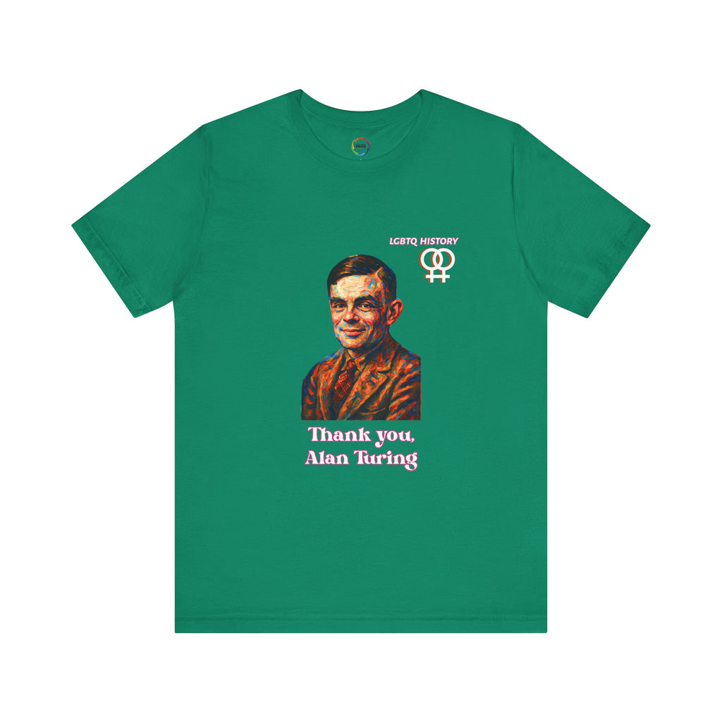 Alan Turing Inspired Thank You Tee, Inspirational T-Shirt, STEM Gift, Tech Enthusiast Shirt, Unisex Casual Wear, Geeky Gift