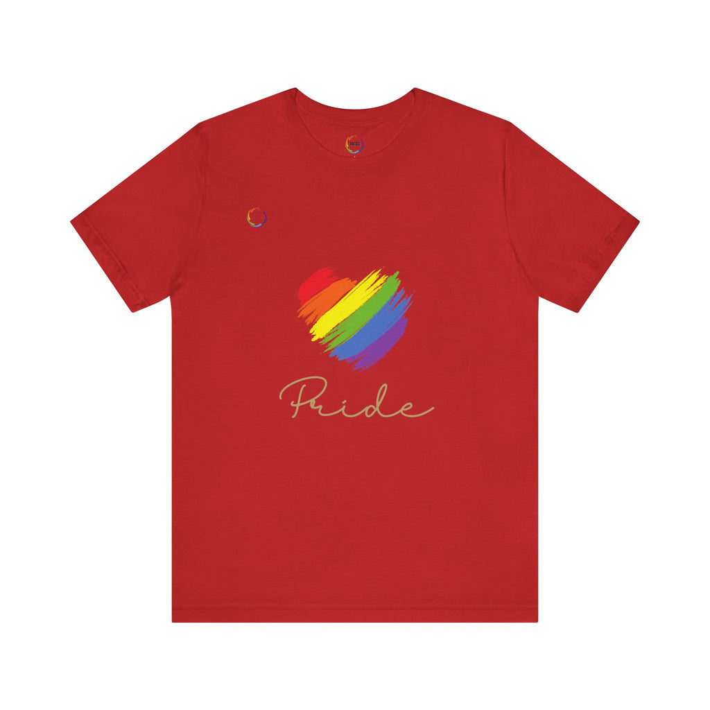PRIDE Striped Heart Tee
