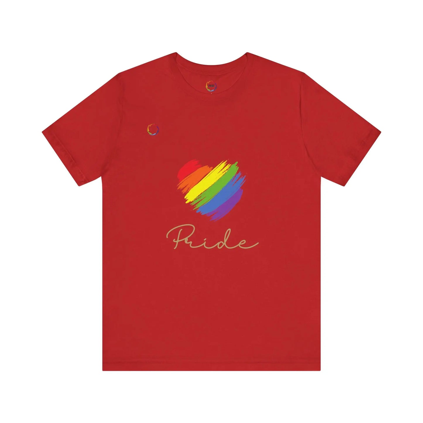 PRIDE Striped Heart Tee Printify