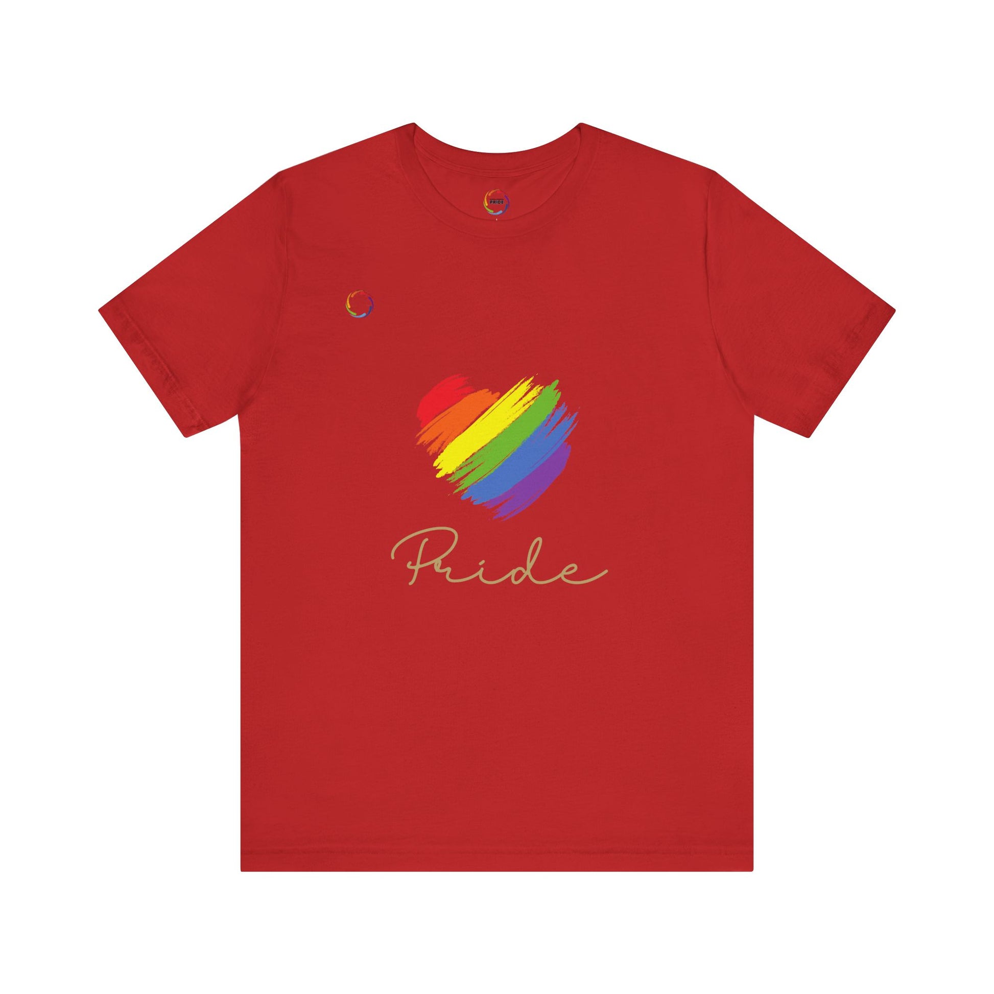 PRIDE Striped Heart Tee