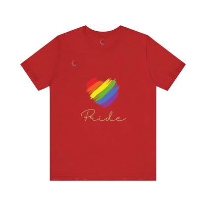 PRIDE Striped Heart Tee Printify