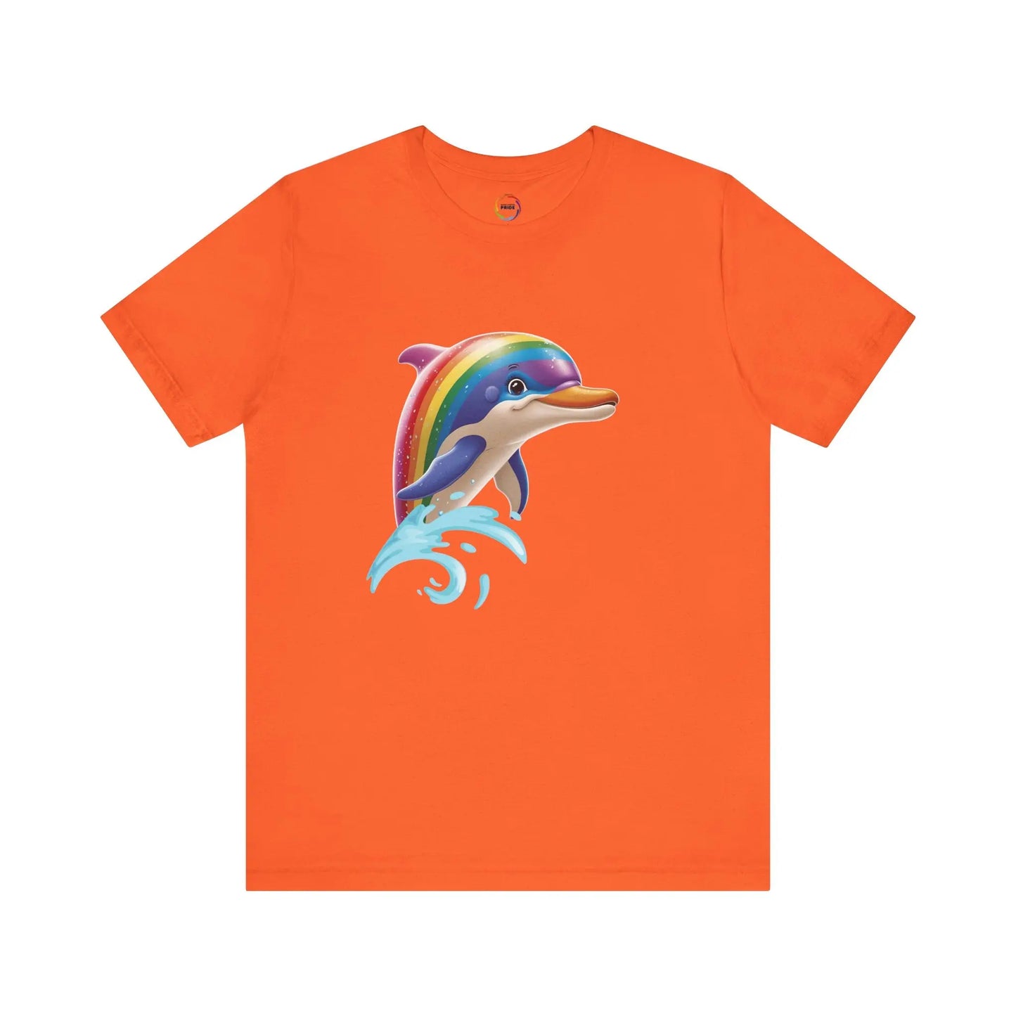 PRIDE- Rainbow Dolphin Unisex Tee - Fun Summer Shirt Printify