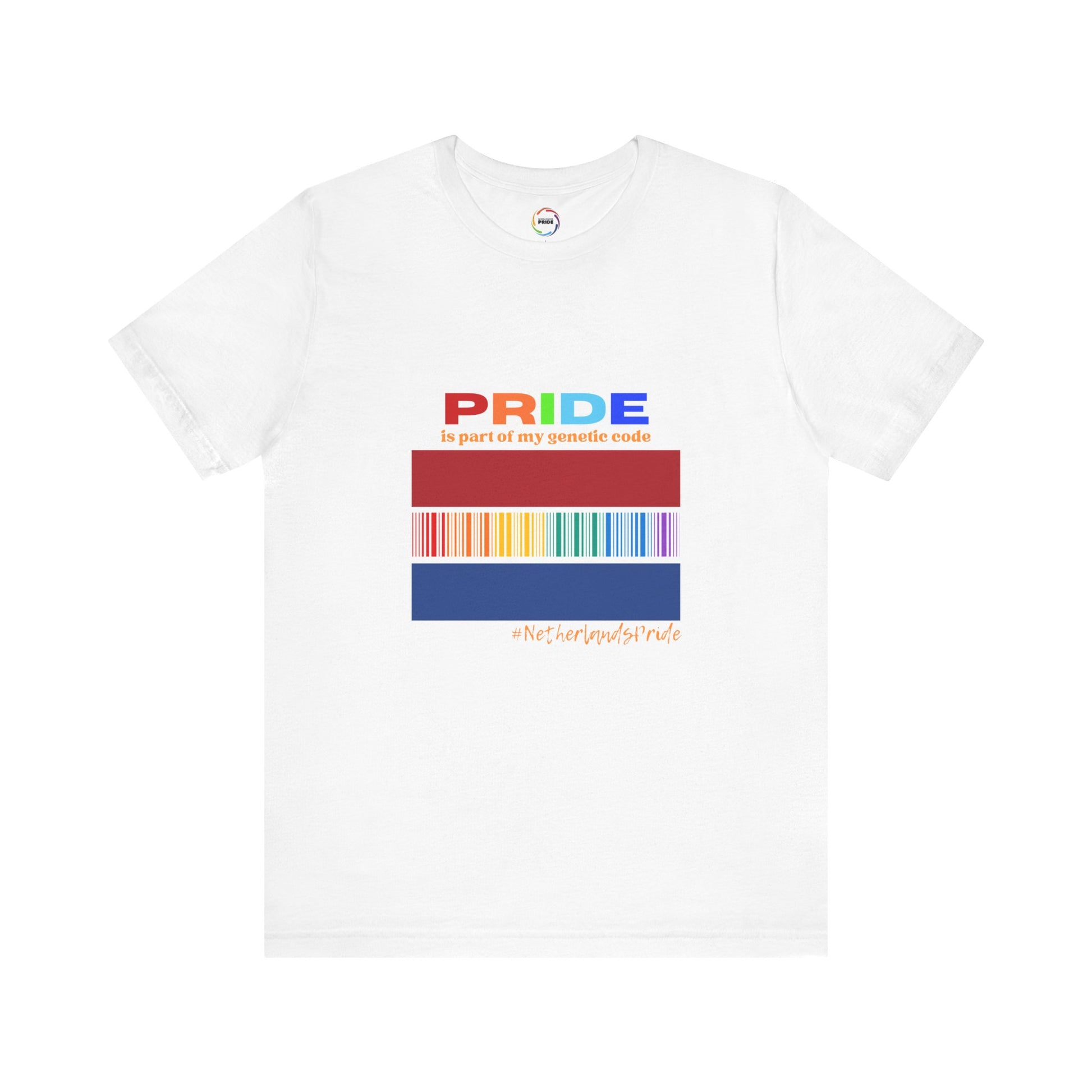 Netherlands PRIDE-Bar Code Unisex Short Sleeve Tee - Celebrating LGBTQ+