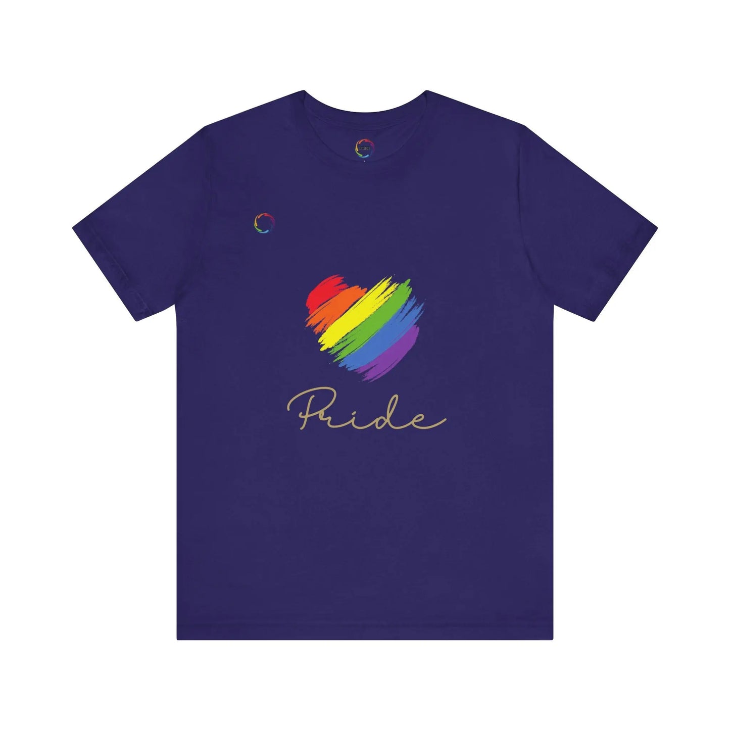 PRIDE Striped Heart Tee Printify