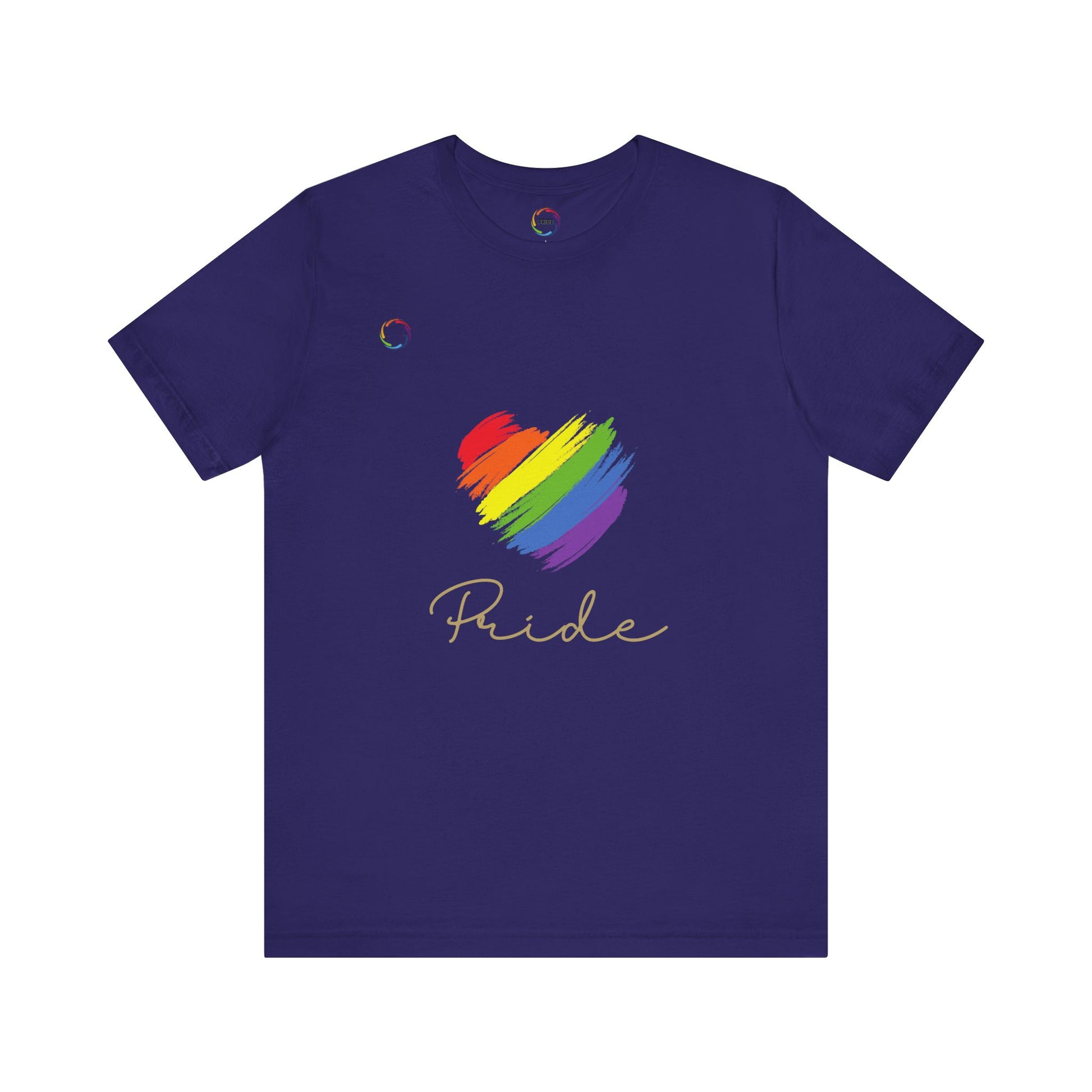 PRIDE Striped Heart Tee