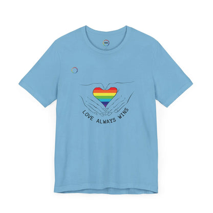 PRIDE Heart Bella+Canvas Unisex Tee - "Love Always Wins" Printify