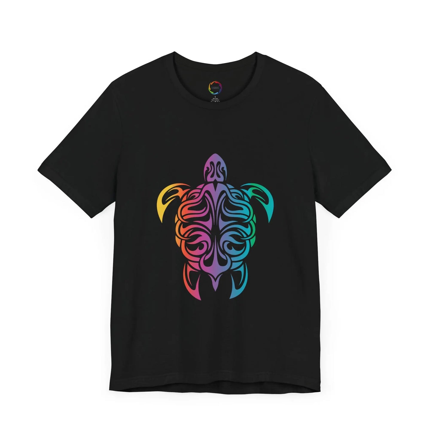 Colorful Tribal Turtle Unisex Short Sleeve Tee - Eco-Friendly Summer Wear Printify