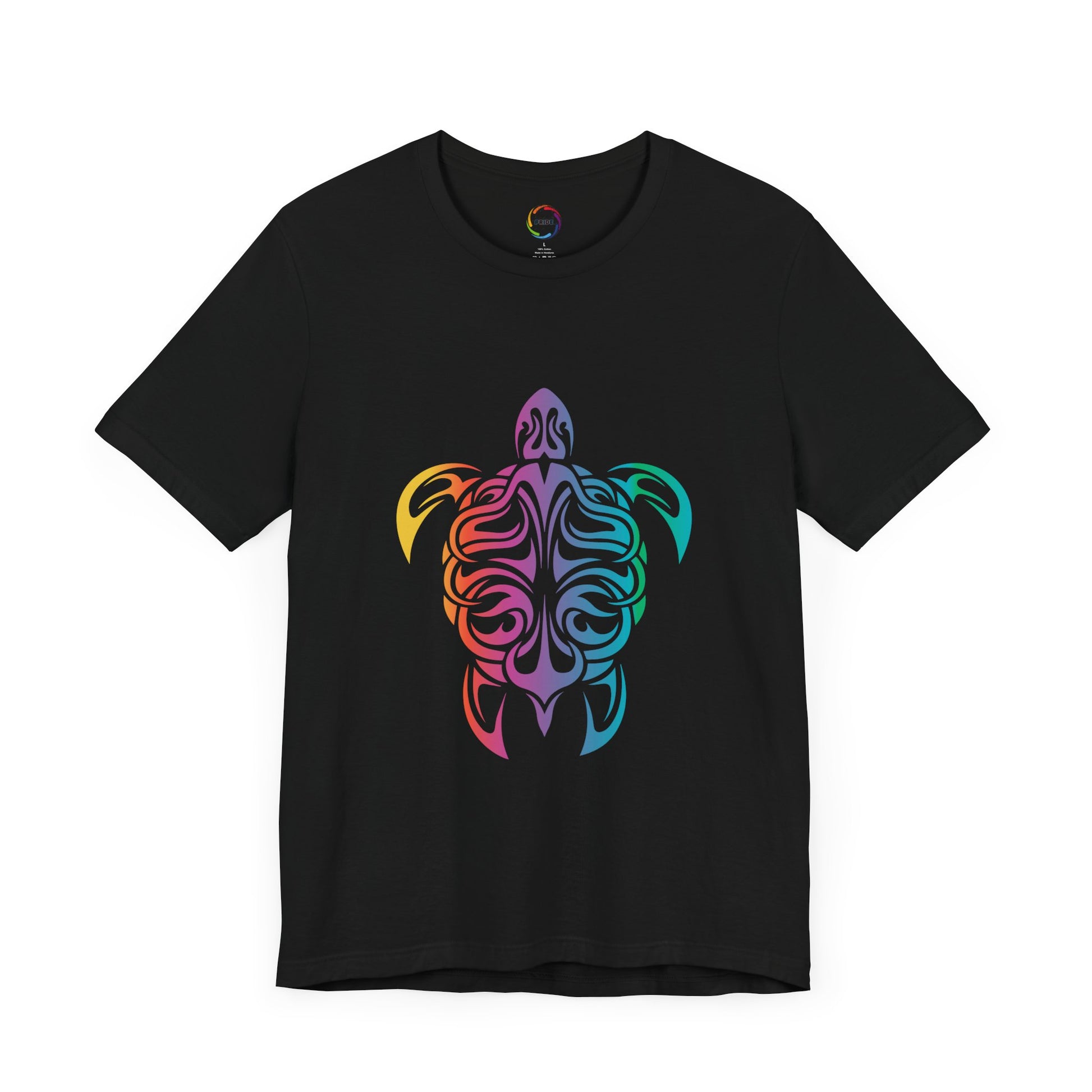 Colorful Tribal Turtle Unisex Short Sleeve Tee - Eco-Friendly Summer Wear
