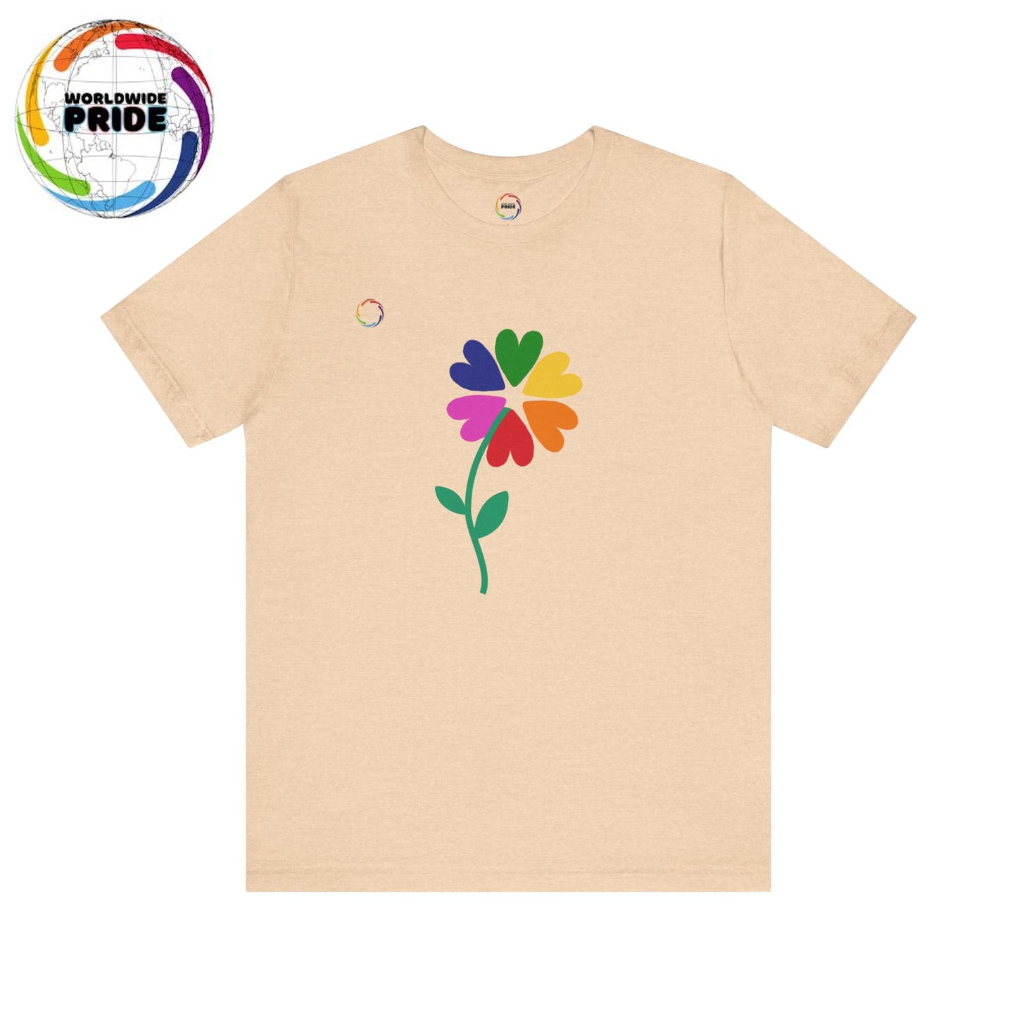 PRIDE Floral Short Sleeve Tee for Celebrating the LGBTQIA+ Community