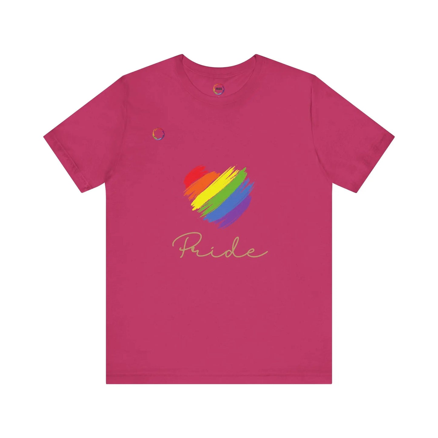 PRIDE Striped Heart Tee Printify