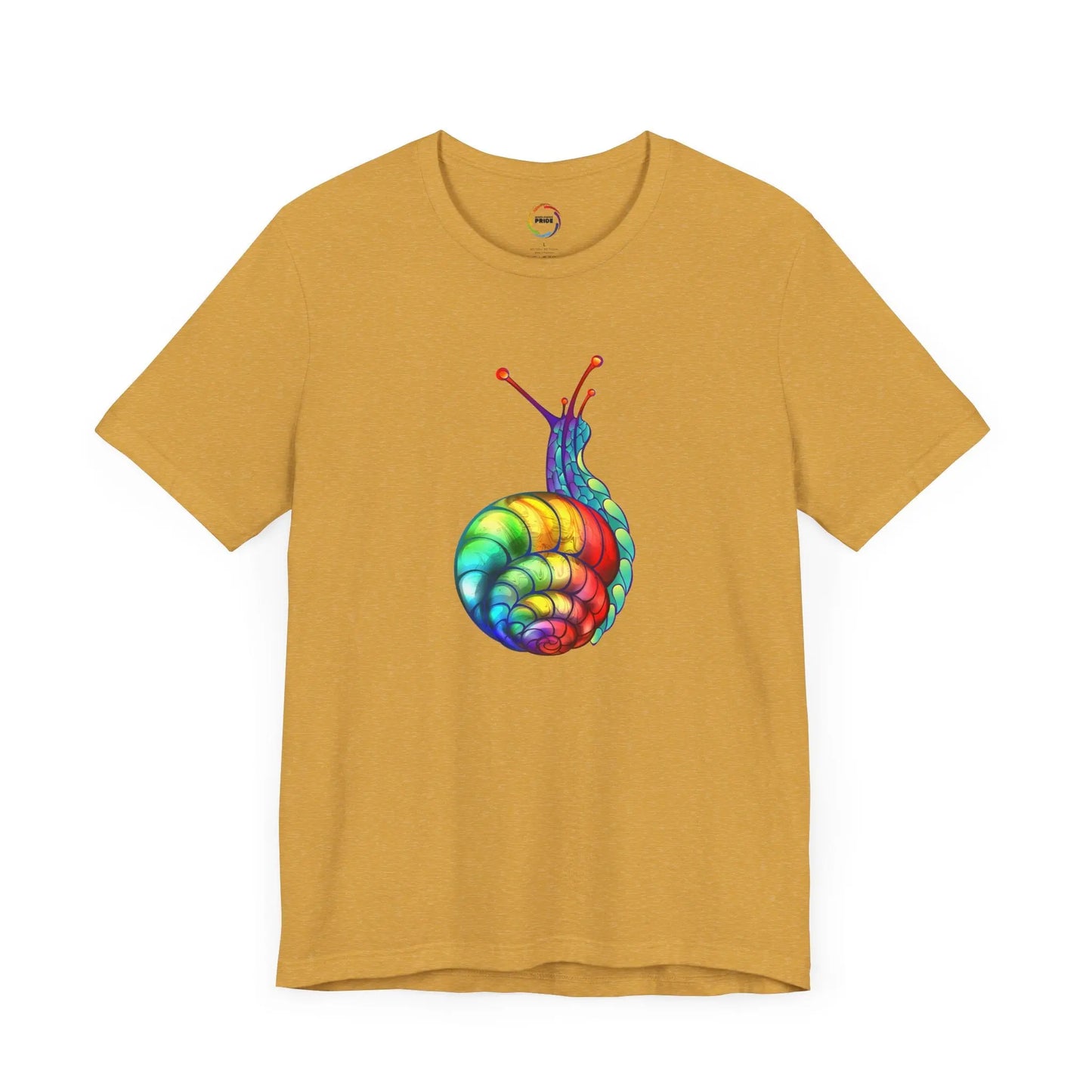 Rainbow Snail Unisex Jersey Tee - Colorful Short Sleeve Shirt Printify