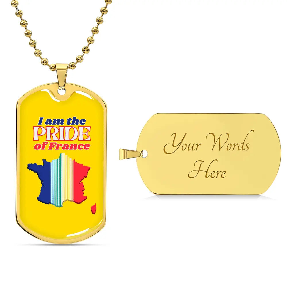 The PRIDE of France Dog Tag ShineOn Fulfillment