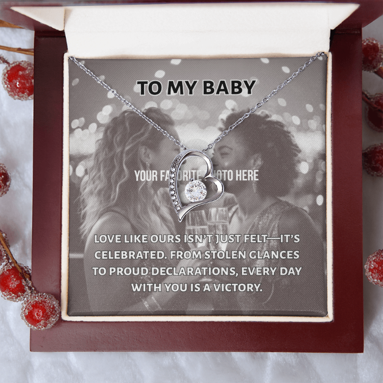 Every Day is a Victory Heart Necklace -- customize with your photo