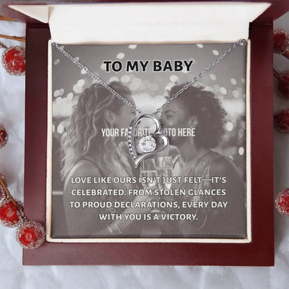 Every Day is a Victory Heart Necklace -- customize with your photo ShineOn Fulfillment