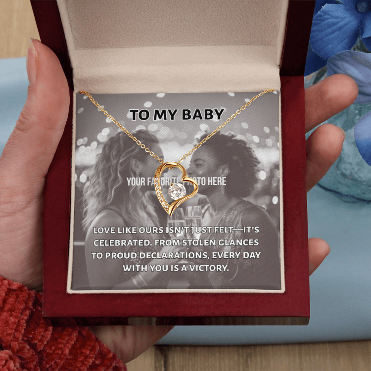 Every Day is a Victory Heart Necklace -- customize with your photo