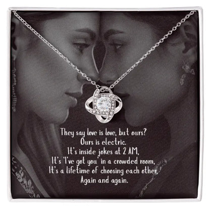 Hers and Hers soul gaze ribbon pendant necklace ShineOn Fulfillment
