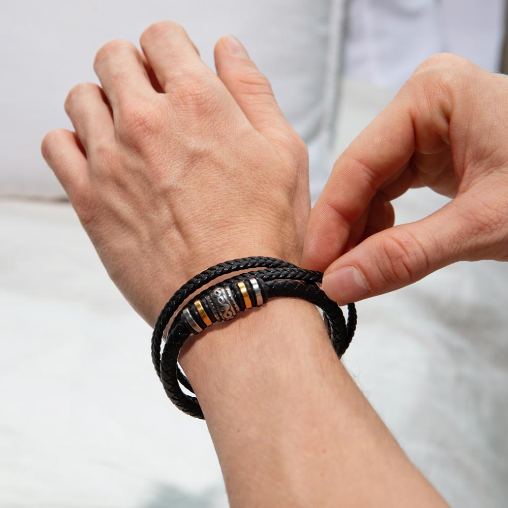 Unafraid Love Vegan Leather Bracelet