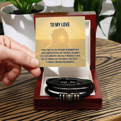 Unafraid Love Vegan Leather Bracelet ShineOn Fulfillment