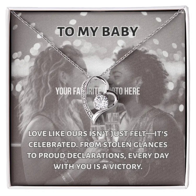 Every Day is a Victory Heart Necklace -- customize with your photo ShineOn Fulfillment