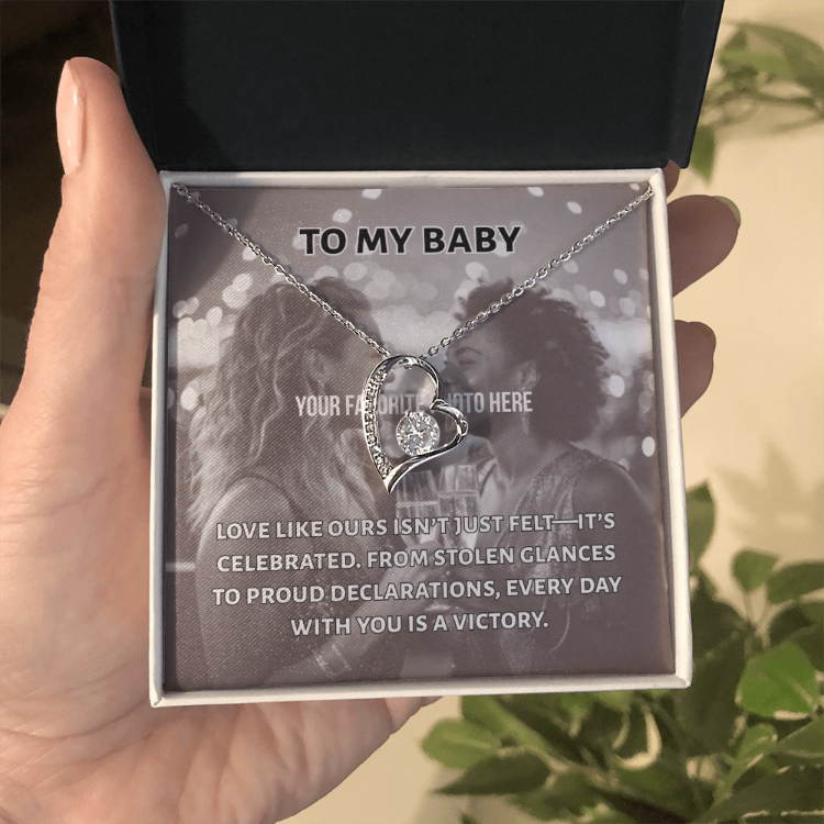 Every Day is a Victory Heart Necklace -- customize with your photo