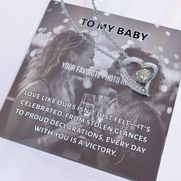 Every Day is a Victory Heart Necklace -- customize with your photo