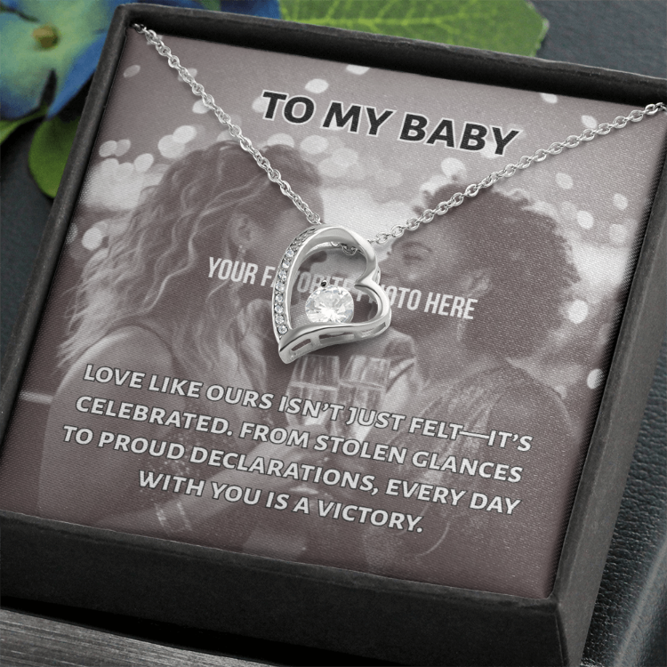 Every Day is a Victory Heart Necklace -- customize with your photo